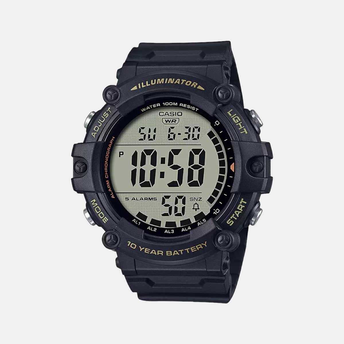 Casio D275 Youth Men’s Digital Quartz Watch with Black Digital Display & Black Resin Strap