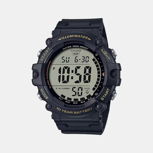 Casio D275 Youth Men’s Digital Quartz Watch with Black Digital Display & Black Resin Strap