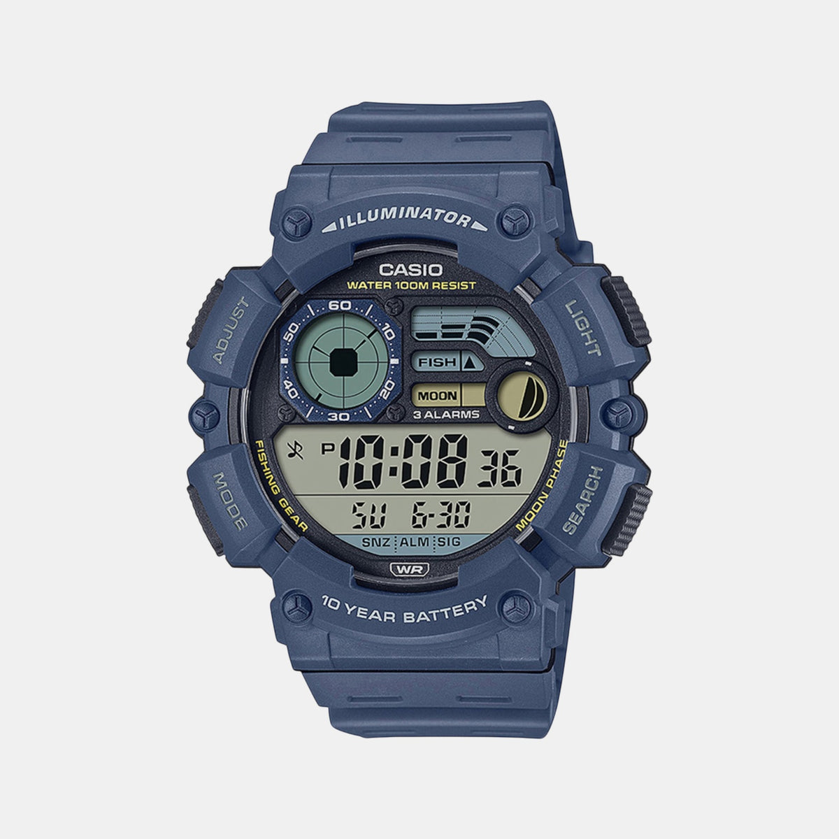 Casio D293 Digital Men’s Watch | Blue Resin Strap | 100 m Water Resistant | LED Backlight | Long Battery