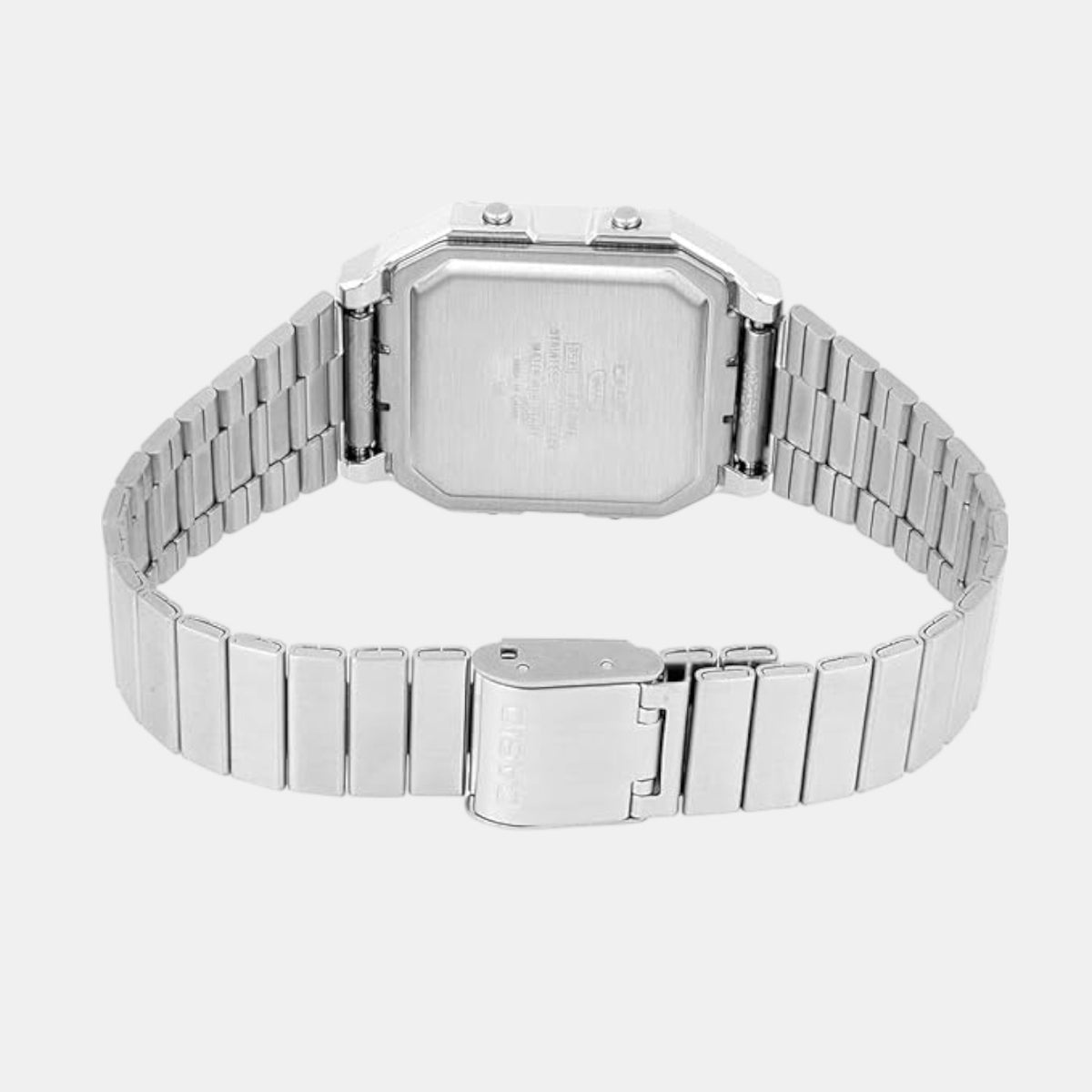 Casio D388 Digital Unisex Watch | Black Digital Display | Stainless Steel Strap | Vintage Quartz