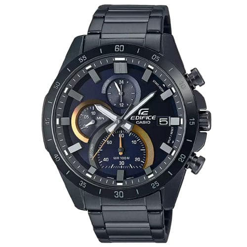 Casio ED515 Edifice Blue Chronograph Black IP Men's Watch