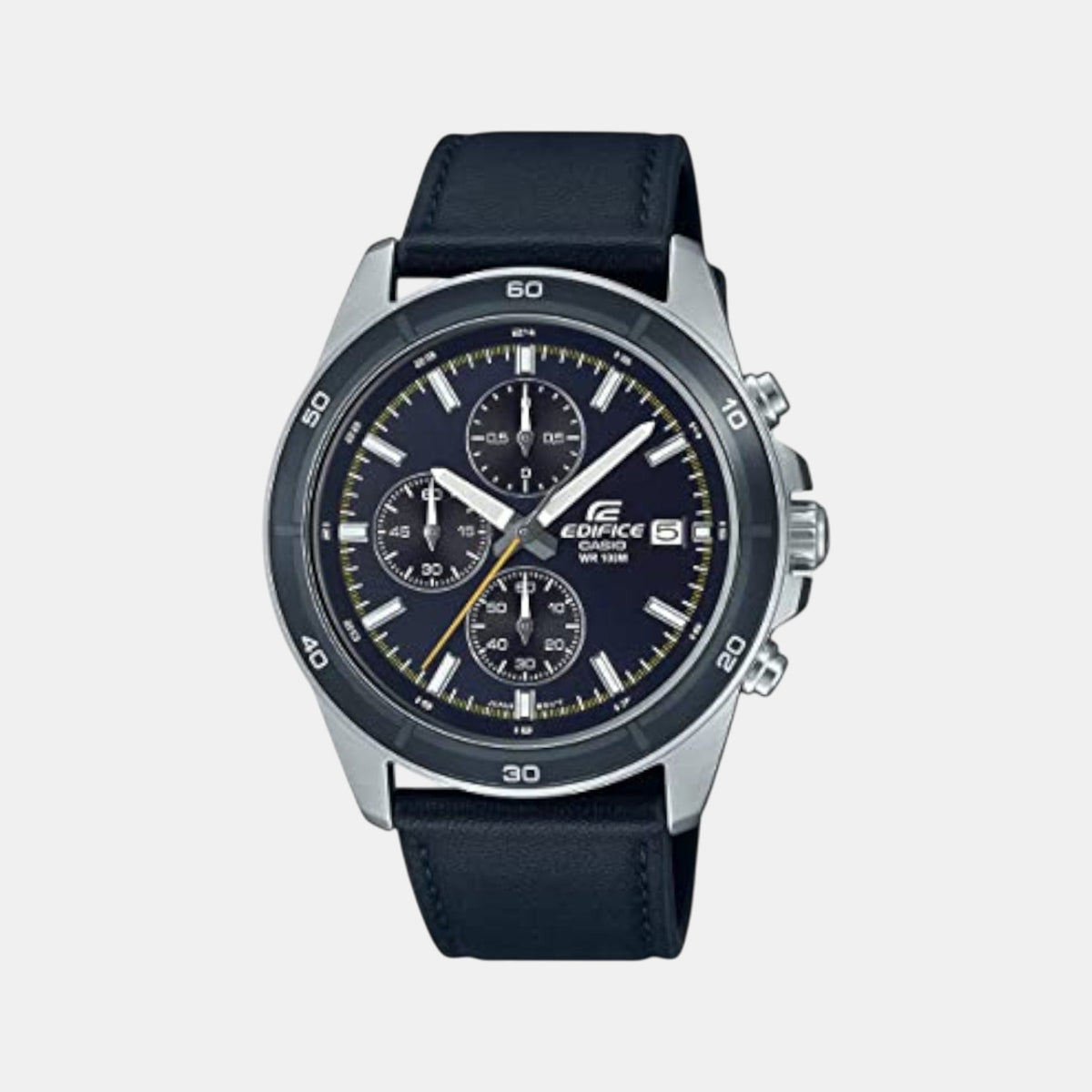 Casio ED570 Analog Quartz Men’s Edifice Chronograph Watch | Blue Dial | Blue Leather Strap | 100 m Water Resistant