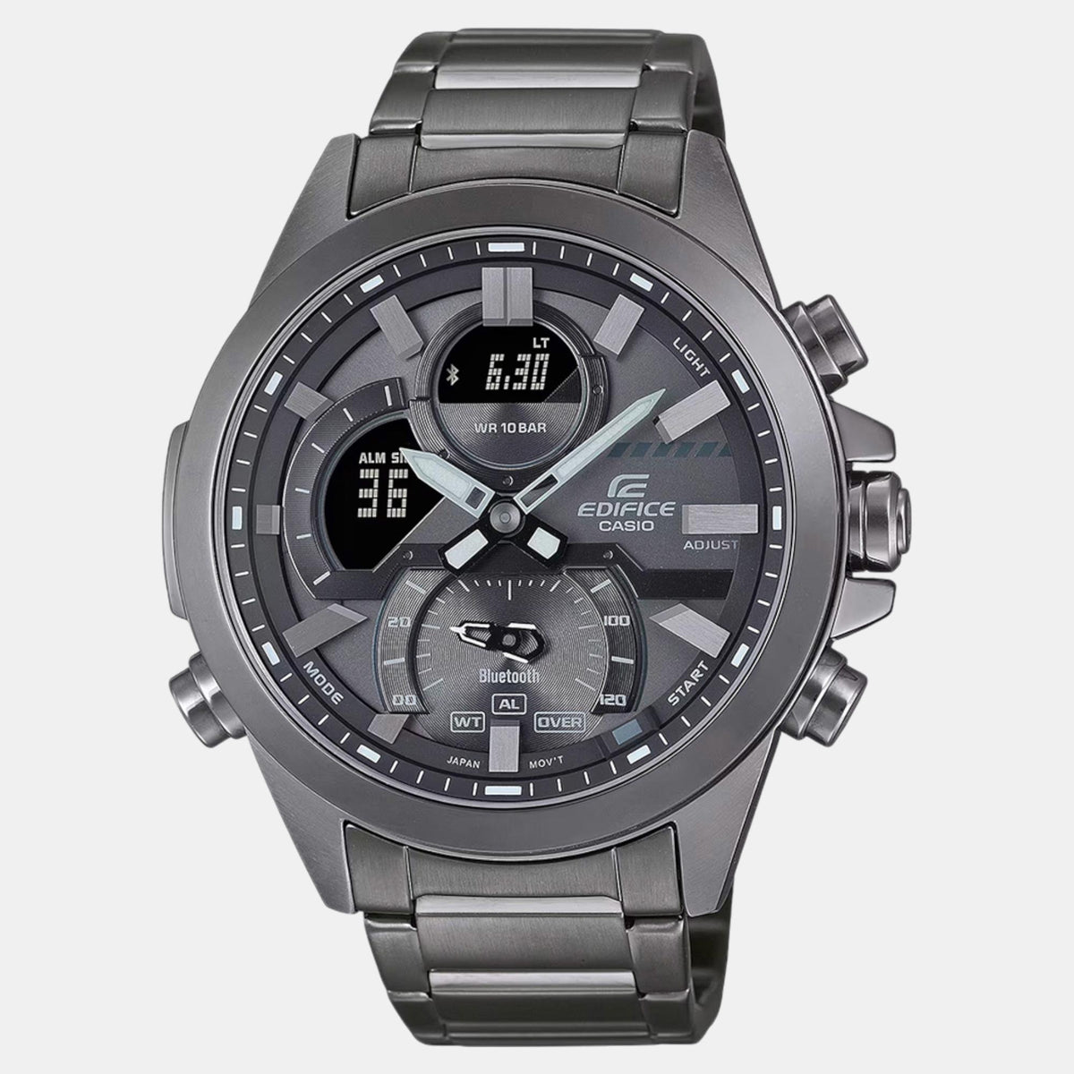 Casio ED605 Analog-Digital Quartz Men’s Edifice Watch | Grey Dial | Stainless Steel/Resin Strap | Bluetooth & Chronograph