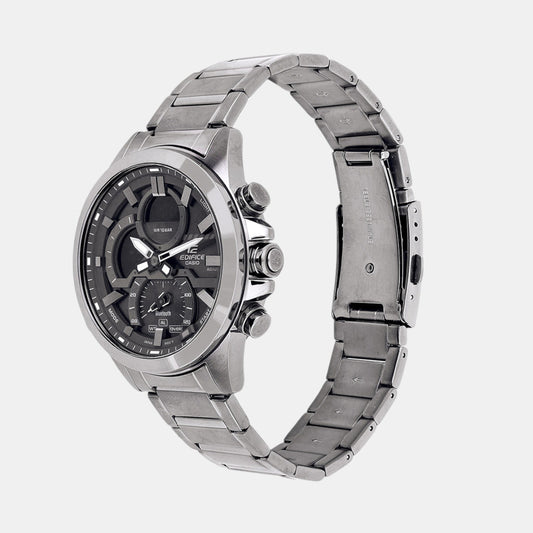 Casio ED605 Analog-Digital Quartz Men’s Edifice Watch | Grey Dial | Stainless Steel/Resin Strap | Bluetooth & Chronograph
