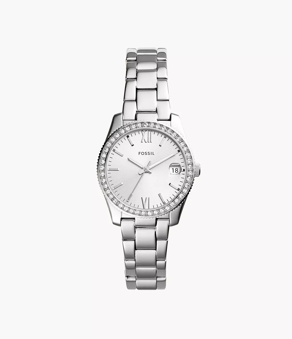 Fossil ES4317I women silver dial watch front view
