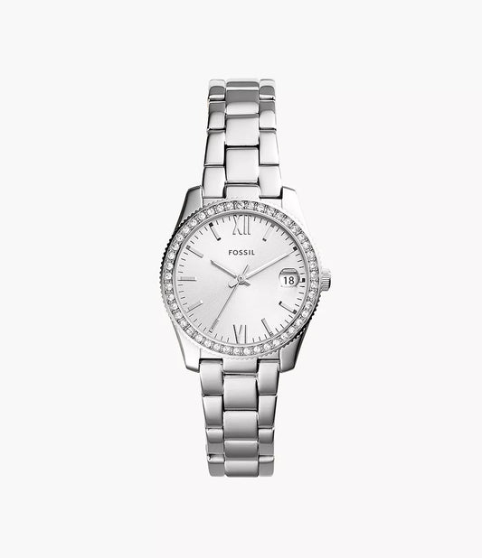 Fossil ES4317I women silver dial watch front view
