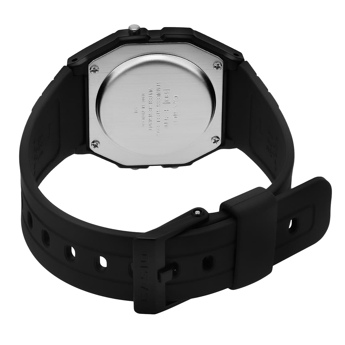 Casio D002 Unisex Quartz Digital Watch with Black Resin Case & Strap