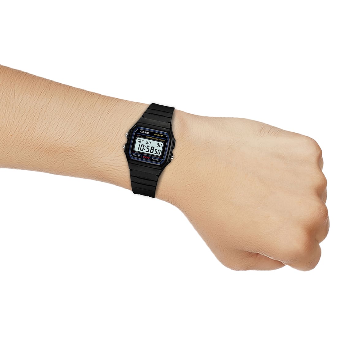 Casio D002 Unisex Quartz Digital Watch with Black Resin Case & Strap