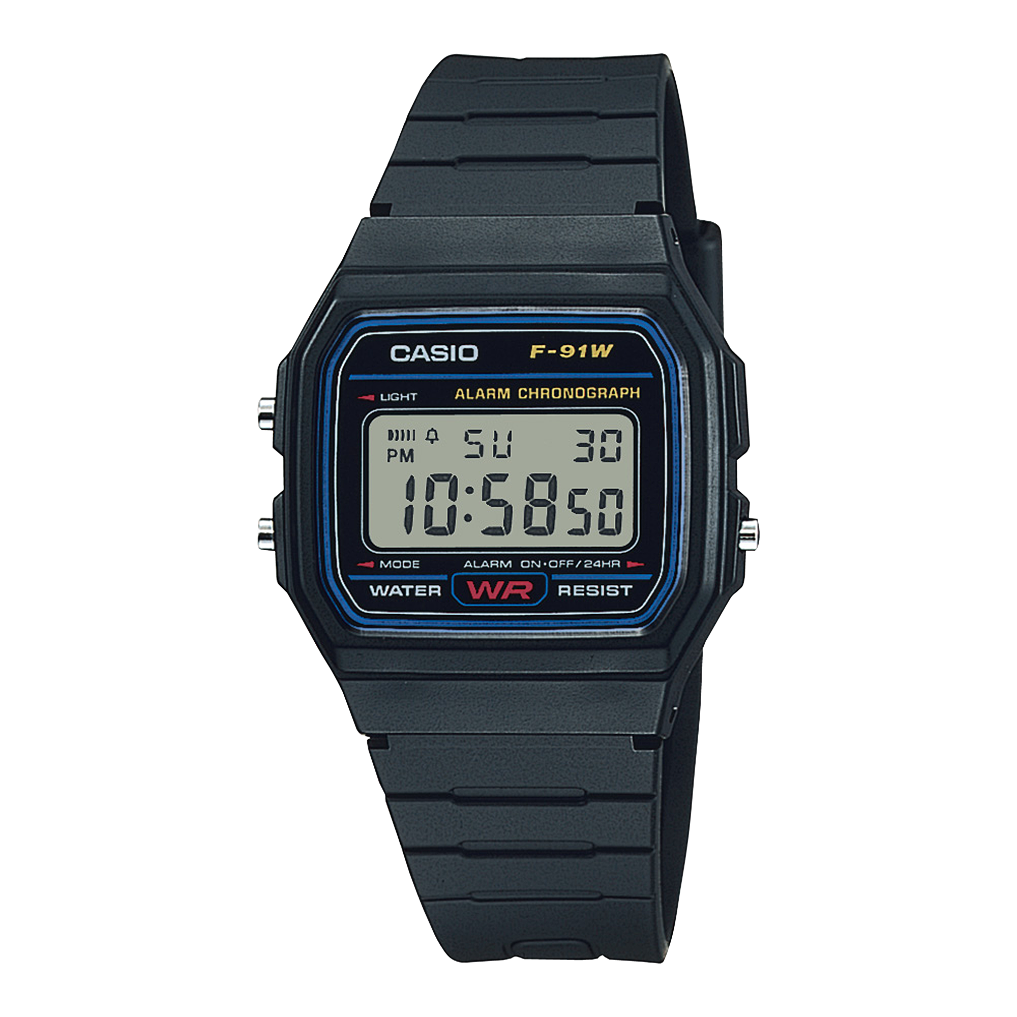 Casio D002 Unisex Quartz Digital Watch with Black Resin Case & Strap