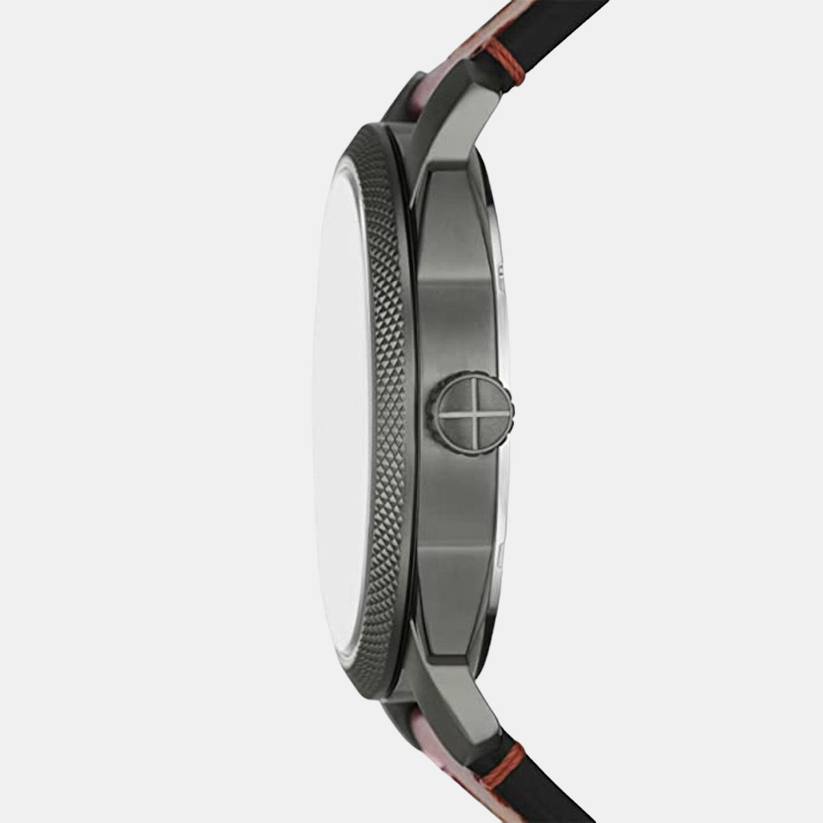 Fossil Machine FS5900 Men Grey Dial Brown Leather Strap Casual Machine Three-Hand