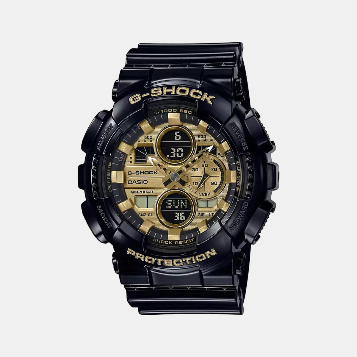Casio G1021 G-Shock Men’s Analog-Digital Quartz Watch with Black & Gold Dial & Black Resin Strap