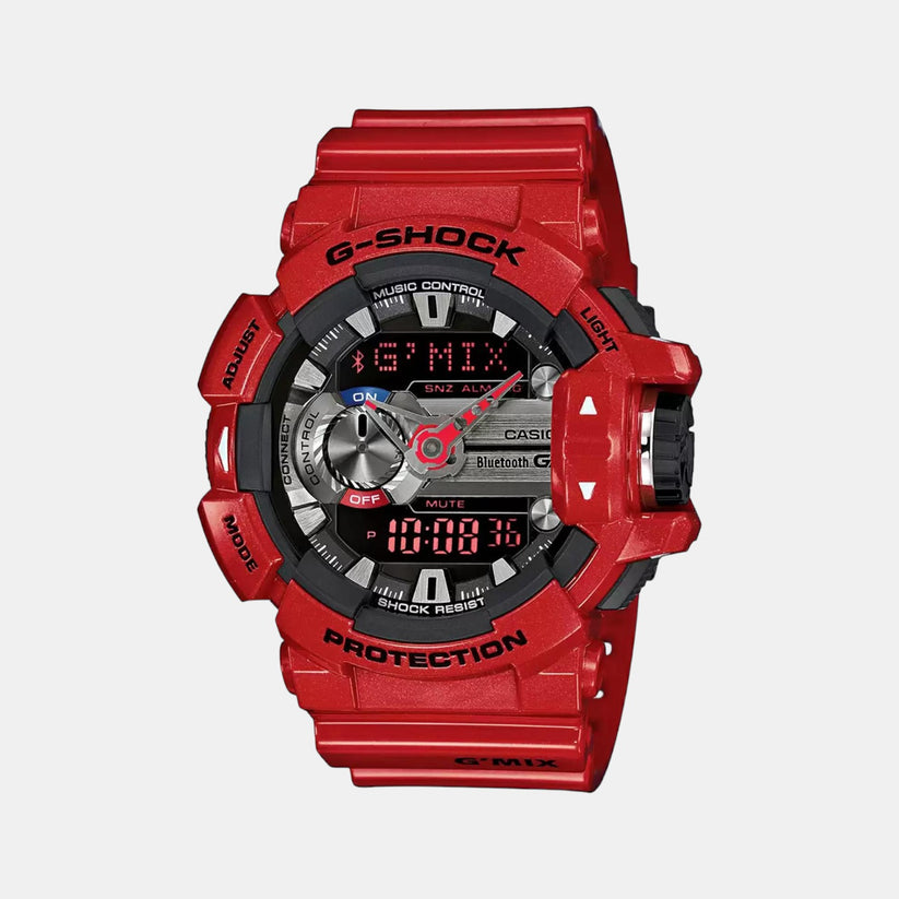 Casio G559 G-Shock Men’s Quartz Analog-Digital Black Dial Watch with Red Resin Strap