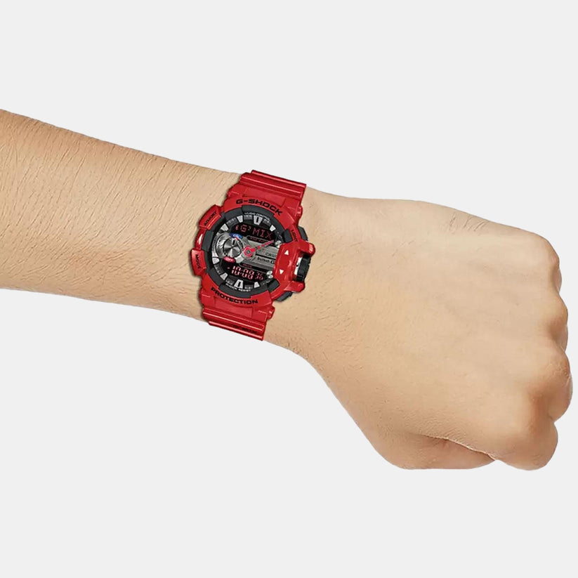 Casio G559 G-Shock Men’s Quartz Analog-Digital Black Dial Watch with Red Resin Strap