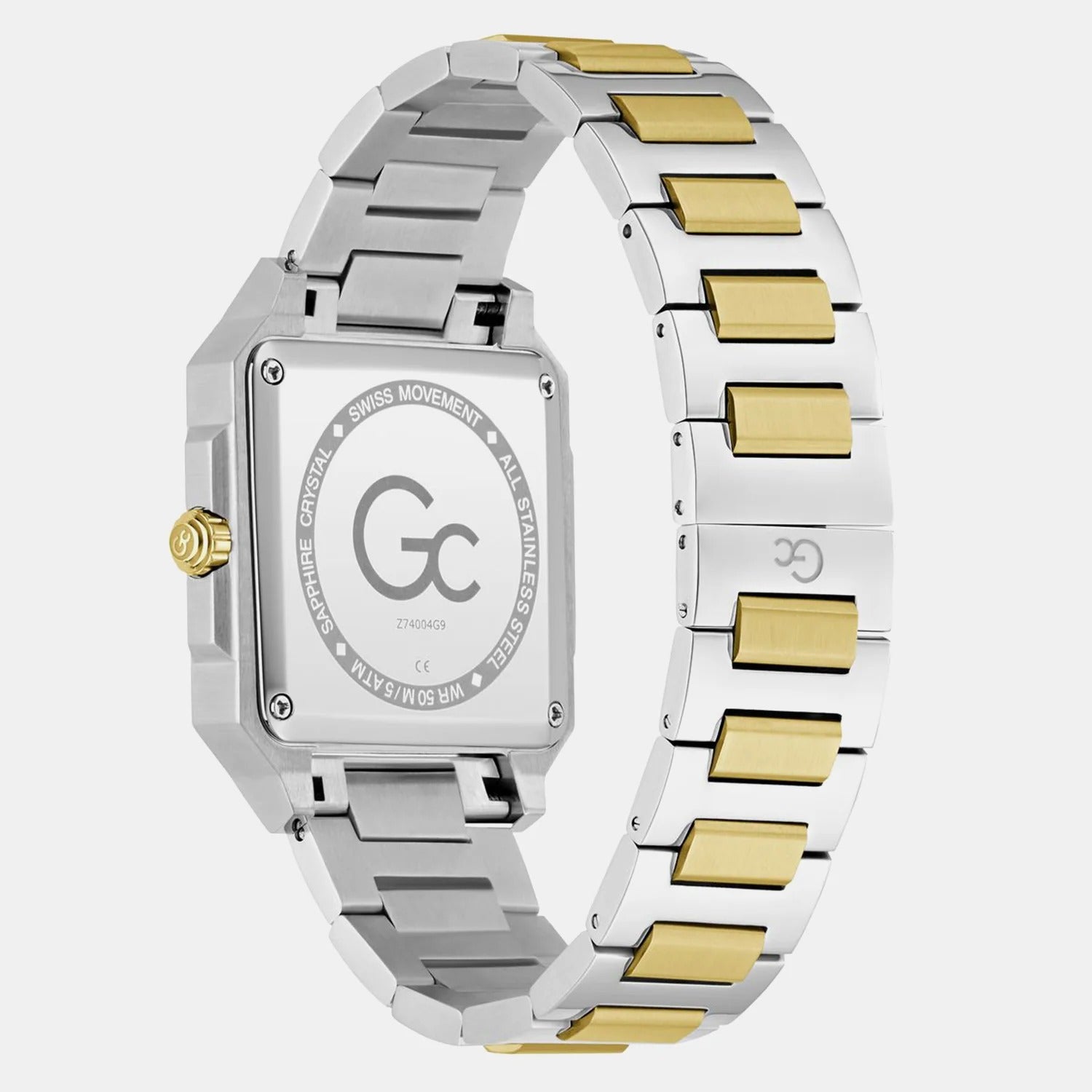 GC Z74004G9 SquareCut Metal Men's Swiss Made Green Analog Watch