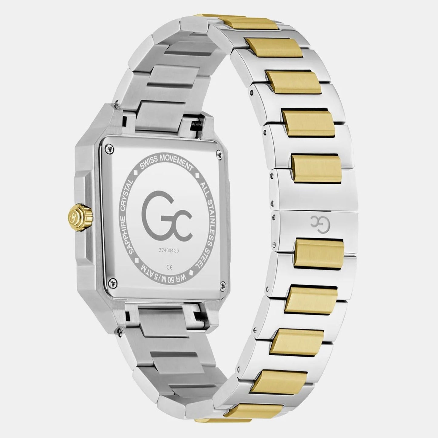 GC Z74004G9 SquareCut Metal Men's Swiss Made Green Analog Watch