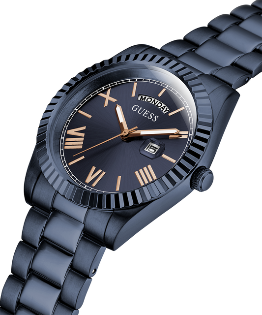 Guess GW0265G9 Analog Quartz Men Navy Blue Dial Stainless Steel Strap Watch