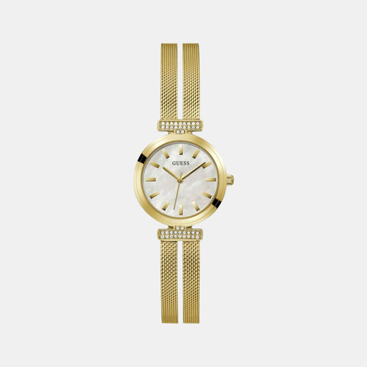 Guess GW0471L2 Quartz Analog Mother-of-Pearl Dial Women’s Watch with Gold-Tone Stainless Steel Strap