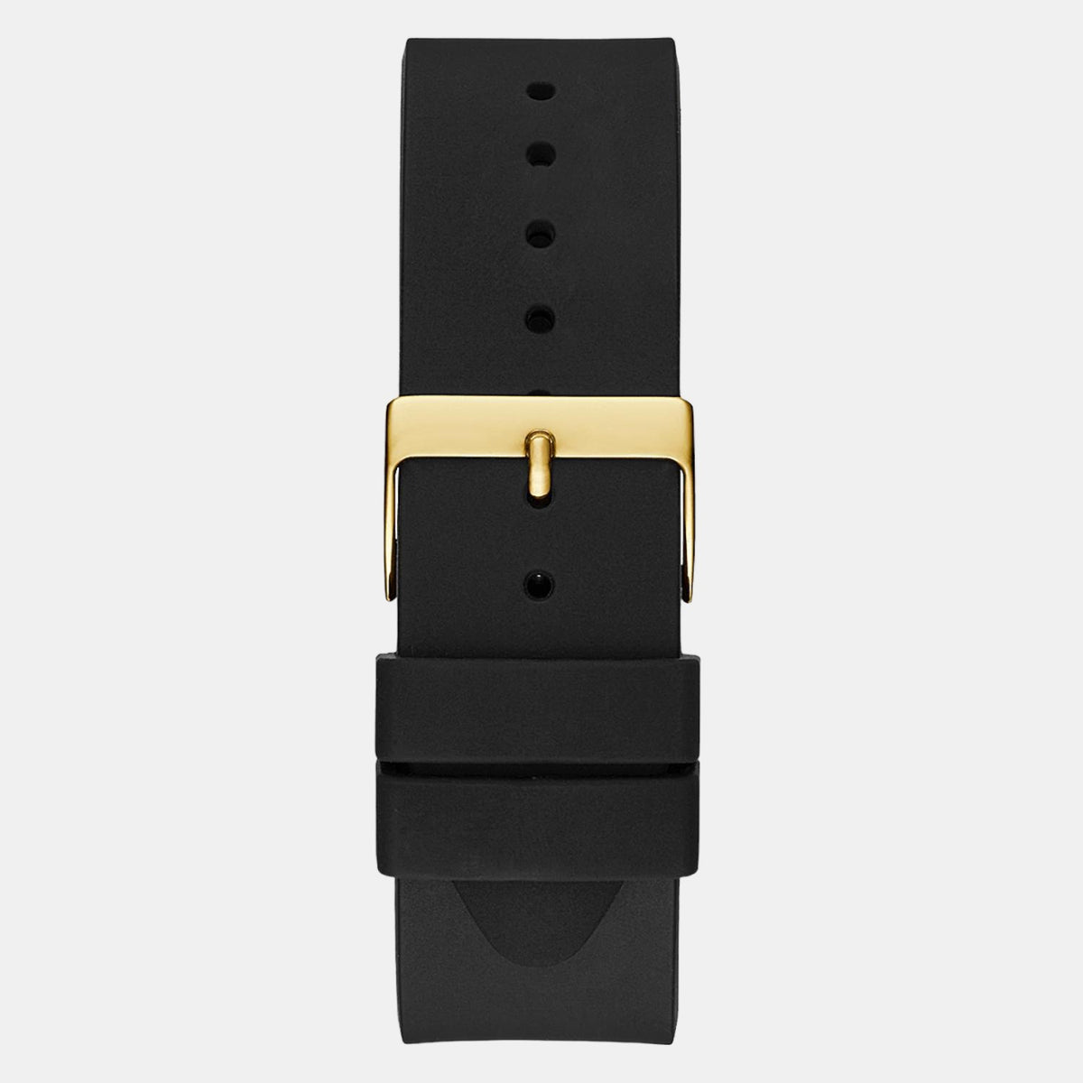 Guess GW0503G1 Analog Quartz Men Black Dial Gold Tone Case Silicone Strap Watch