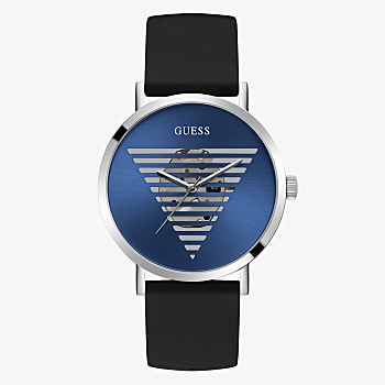 Guess GW0503G2 Quartz Analog Blue Dial Men’s Watch with Black Silicone Strap