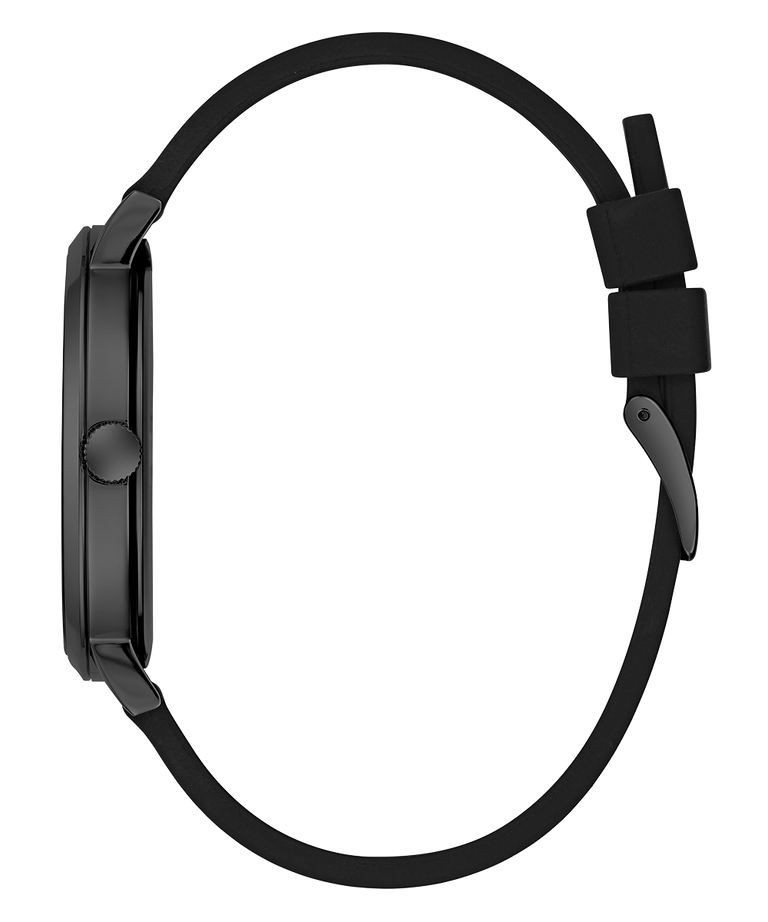 Guess GW0503G3 Analog Quartz Men Black Dial Black Silicone Strap Watch