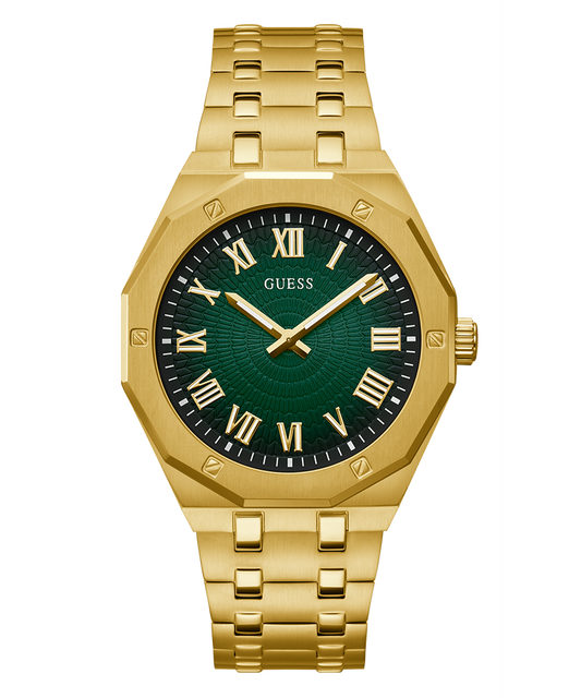 Guess GW0575G2 Quartz Analog Green Dial Men’s Watch with Gold-Tone Stainless Steel Strap