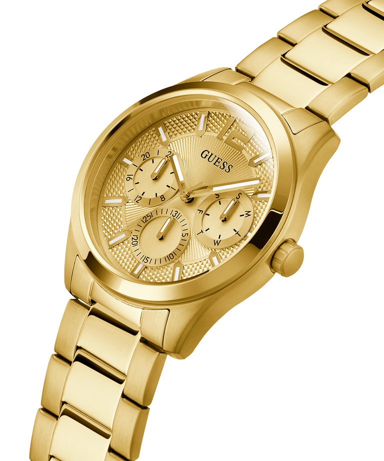 Guess GW0707G3 Analog Quartz Men Gold Dial Gold Stainless Steel Bracelet Watch