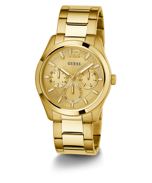 Guess GW0707G3 Analog Quartz Men Gold Dial Gold Stainless Steel Bracelet Watch