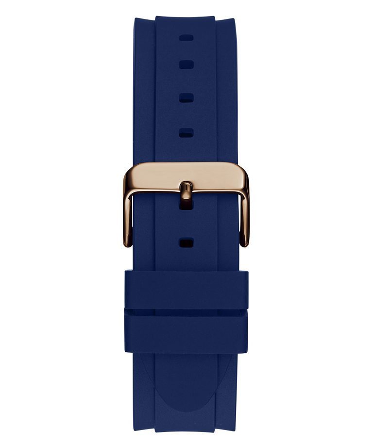 Guess GW078G3 Men Analog Quartz Multifunction Watch with Blue Dial and Blue Silicone Strap