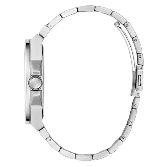GUESS GW0789G1 Quartz Men’s Silver-Tone Analog Watch with Green Dial & Stainless Steel Strap
