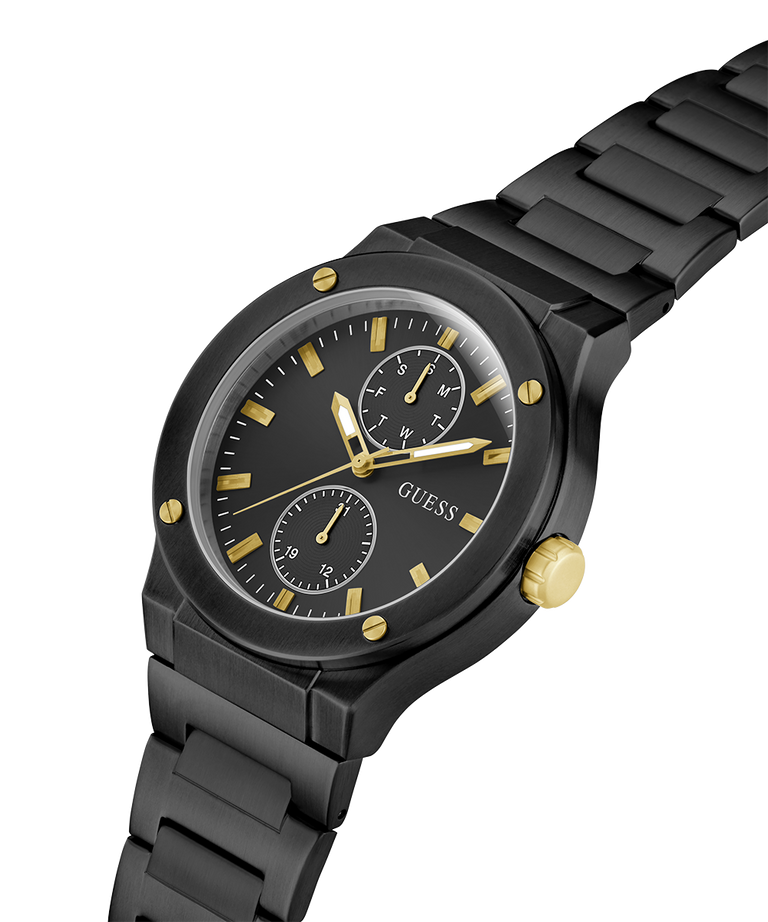 Guess GW0795G3 Analog Quartz Men Black Dial Black Stainless Steel Bracelet Watch