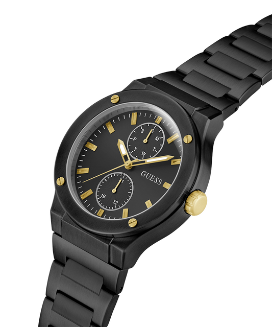 Guess GW0795G3 Analog Quartz Men Black Dial Black Stainless Steel Bracelet Watch
