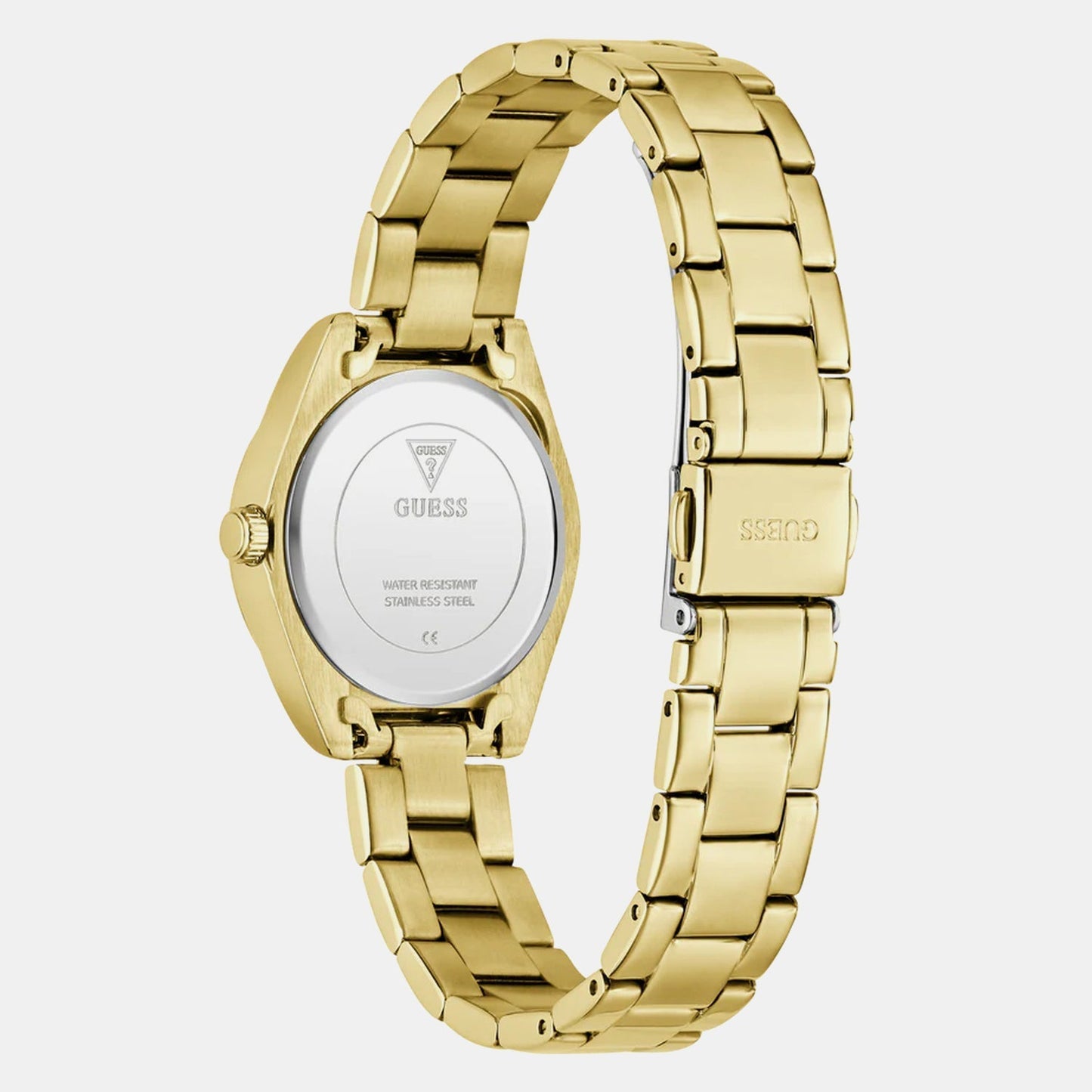 GUESS GW0841L9 Women's Quartz Analog Watch Green Sunray Dial Gold-Tone Stainless Steel Bracelet