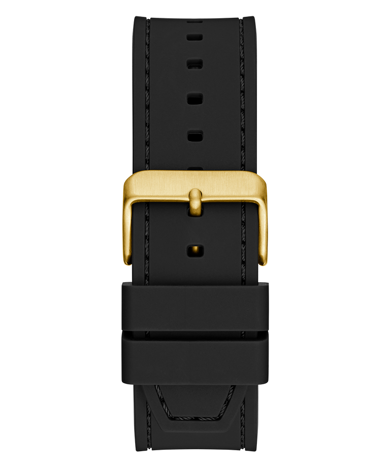 GUESS GW0850G2 Emperor Men's Quartz Analog Watch Black Dial Black Silicone Strap