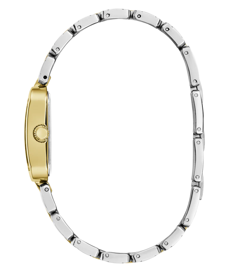 GUESS GW0865L6 Quartz Women’s Isla Two-Tone Gold & Silver Analog Watch with Green Rectangle Dial