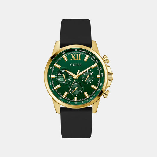 Guess GW0913G4 Black & Green Silicone Multifunction Analog Quartz Watch For Men