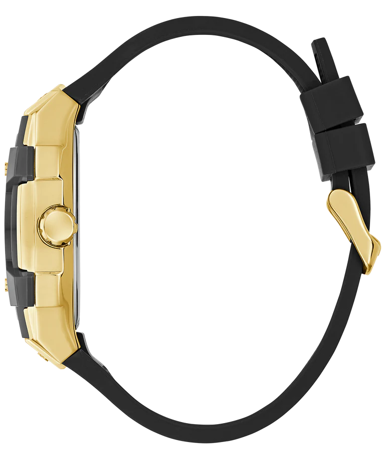 Guess GW0956G2 Phoenix Men's Black Multi-Function Analog Watch with Black Silicone Strap