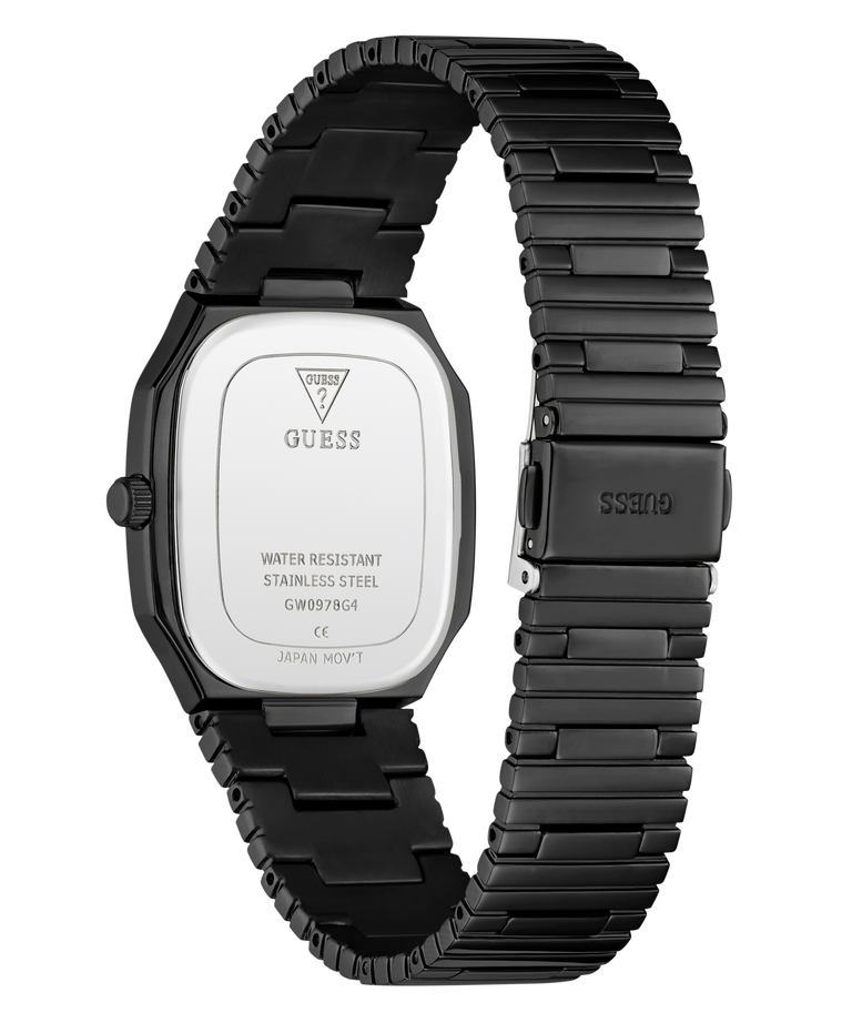 Guess GW0978G4 Analog Quartz Men Black Dial Black Stainless Steel Bracelet Watch