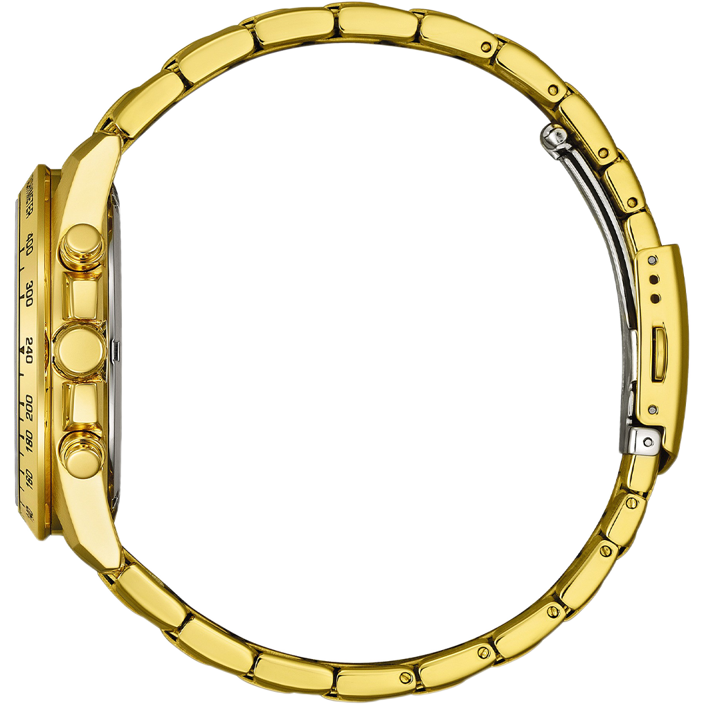 Citizen AN8232-53A Quartz Chronograph White Dial with Gold-Tone Stainless Steel Watch for Men