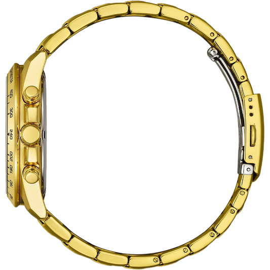 Citizen AN8232-53A Quartz Chronograph White Dial with Gold-Tone Stainless Steel Watch for Men