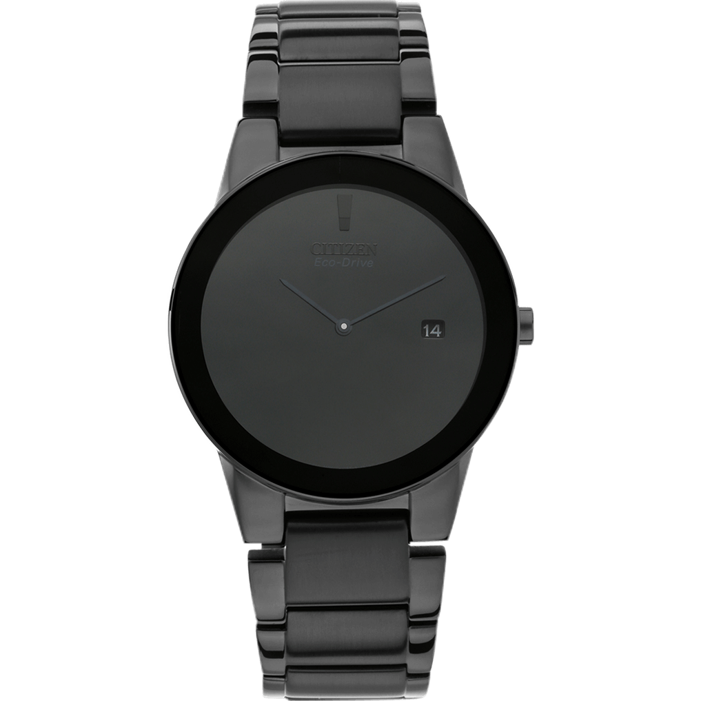 Citizen AU1065-58E Eco-Drive Quartz Analog Black Dial with Black Stainless Steel Watch for Men