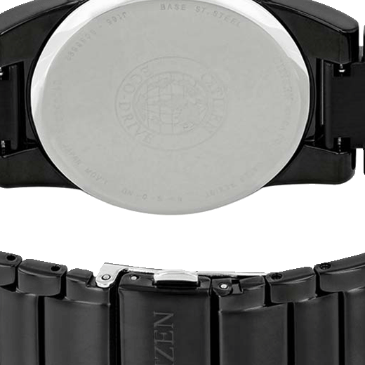 Citizen AU1065-58E Eco-Drive Quartz Analog Black Dial with Black Stainless Steel Watch for Men