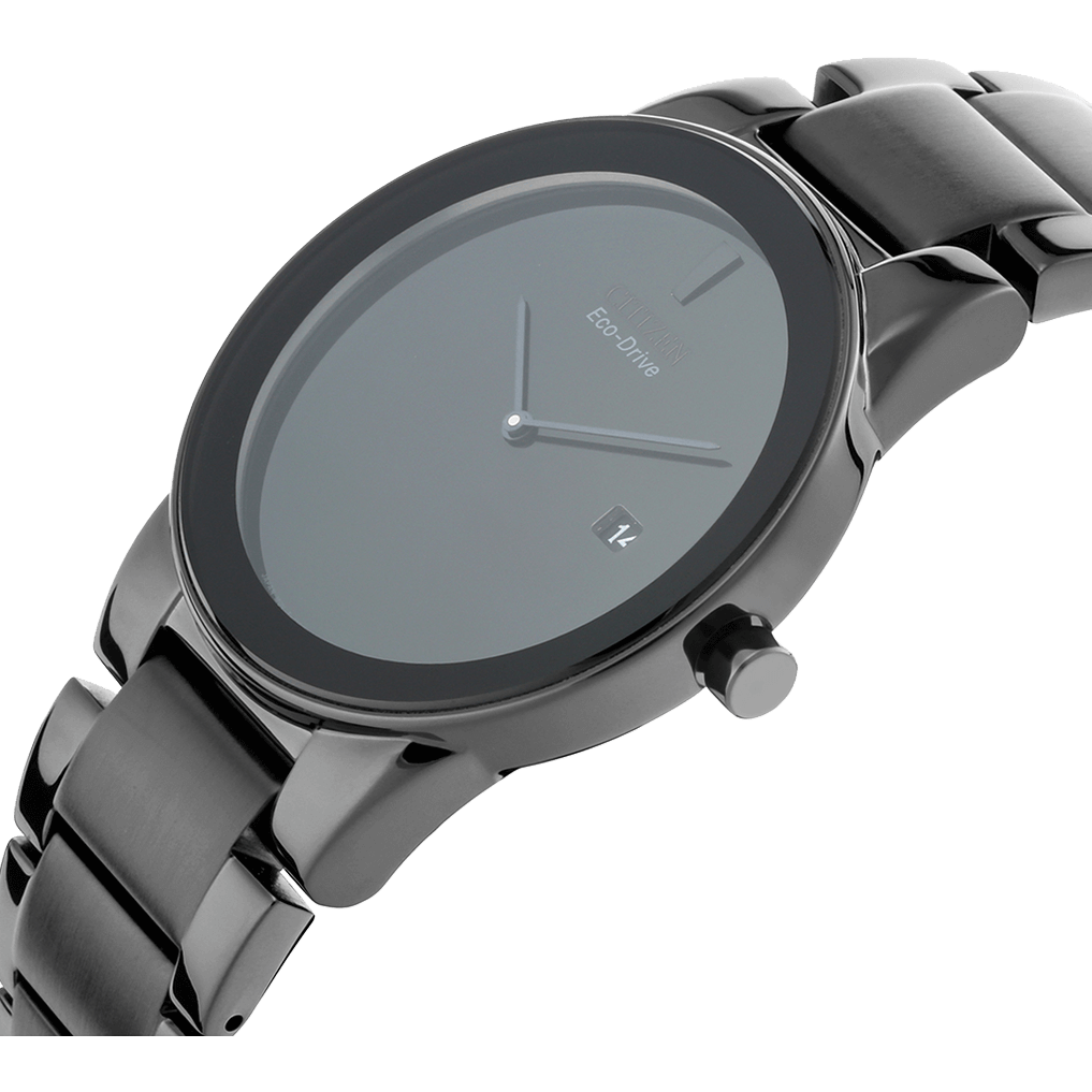 Citizen AU1065-58E Eco-Drive Quartz Analog Black Dial with Black Stainless Steel Watch for Men