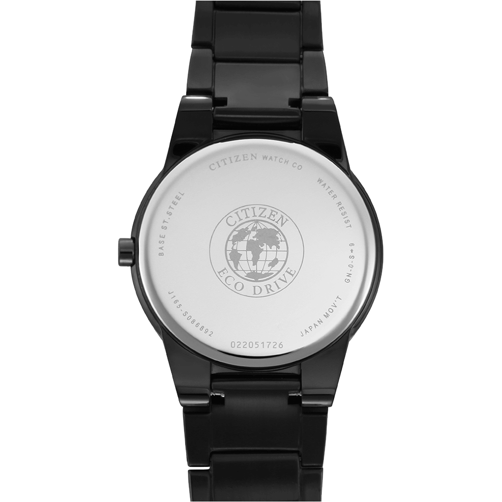 Citizen AU1065-58E Eco-Drive Quartz Analog Black Dial with Black Stainless Steel Watch for Men