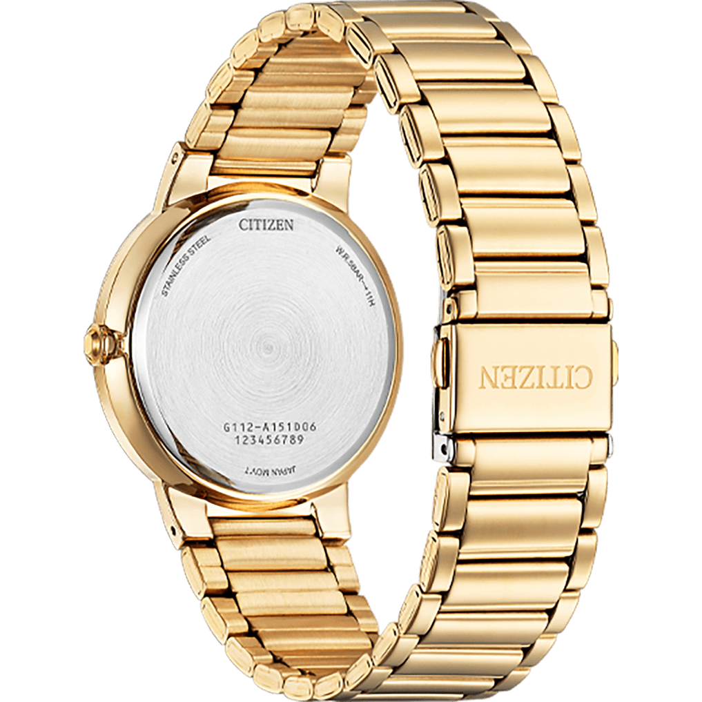 Citizen BI5123-52X Analog Quartz Men’s Watch | Green Dial | Rose-Gold Stainless Steel Bracelet | Date Display | 40 mm | 50 m Water Resistant