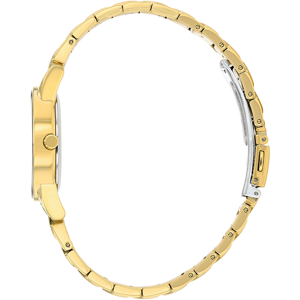 Citizen GA1052-55E Eco-Drive Quartz Chronograph Black Dial Gold-Tone Stainless Steel Watch for Women