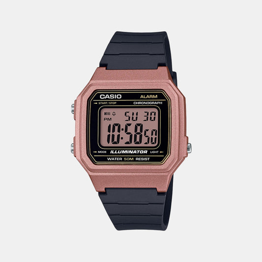 Casio I113 Youth Series Digital Quartz Watch with Black Resin Strap & Grey Display