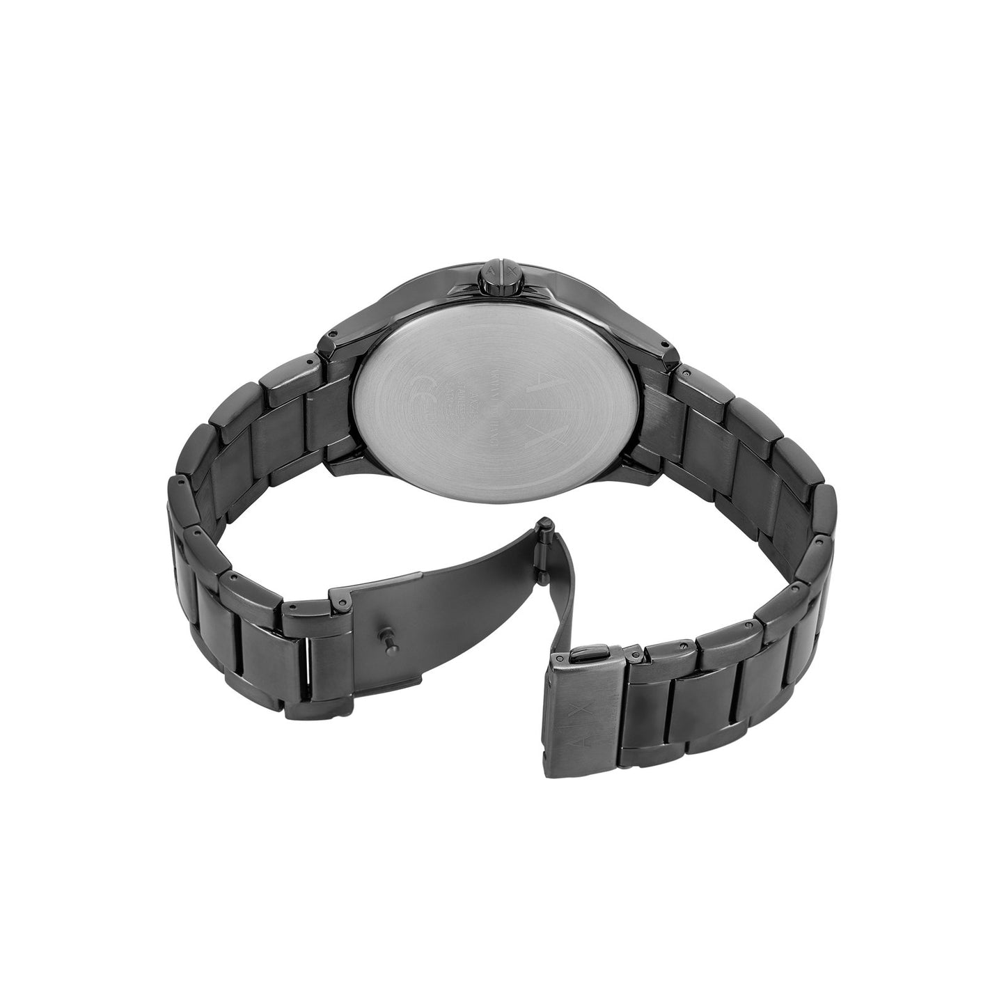 Armani Exchange AX2455I Men's Quartz Analog Watch Green Textured Dial Gunmetal Stainless Steel Bracelet