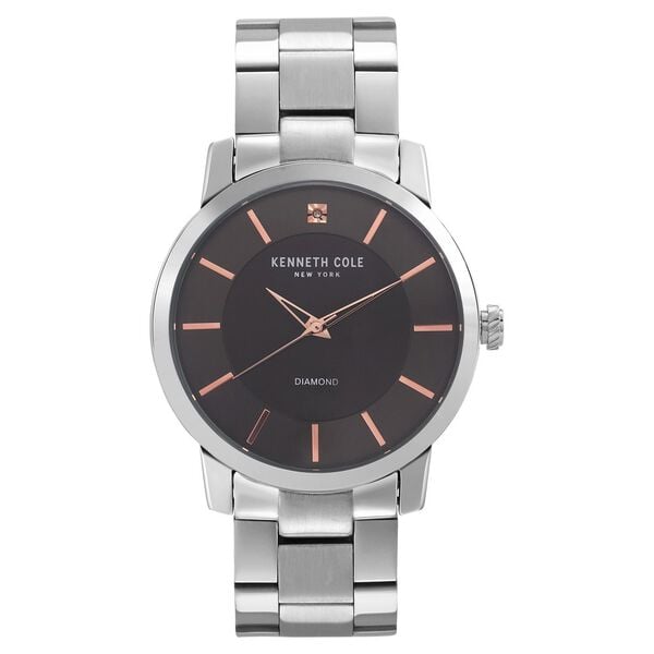 Kenneth Cole KC15114001MN Analog Quartz Men Grey Dial Stainless Steel Bracelet Watch