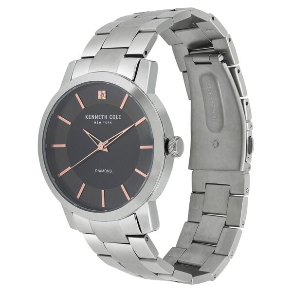 Kenneth Cole KC15114001MN Analog Quartz Men Grey Dial Stainless Steel Bracelet Watch