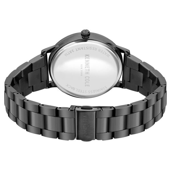 Kenneth Cole NTKCWGG2106303MN Quartz Men’s Blue Dial Round Analog Watch with Grey Stainless Steel Strap